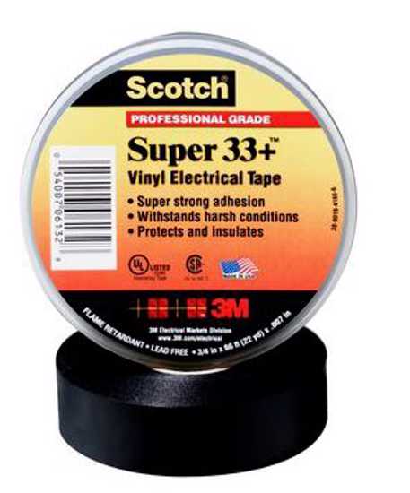 Scotch Super 33+ Professional PVC Electrical Tape-25mm x 33m-Roll