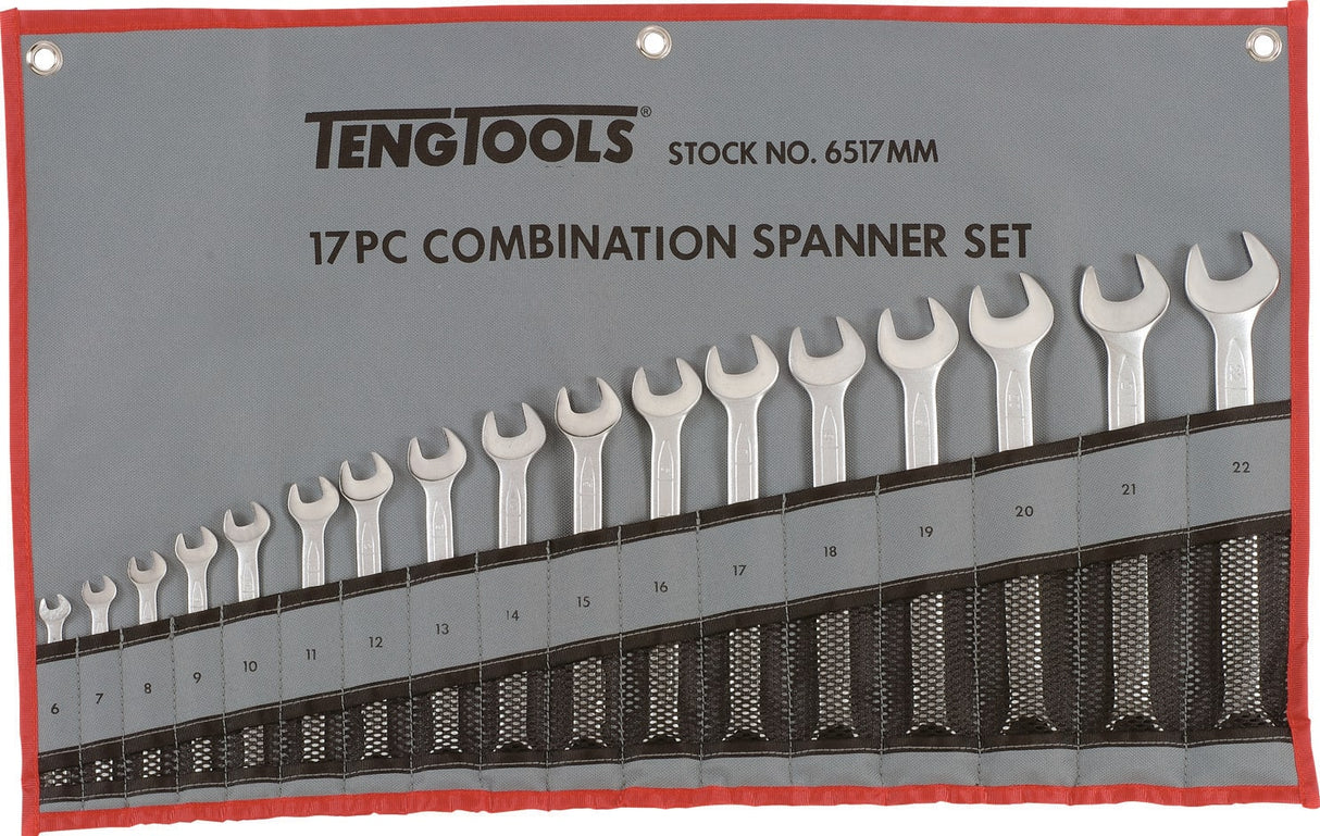 TENG- COMBINATION SPANNER SET 6-22mm 17pc (each)