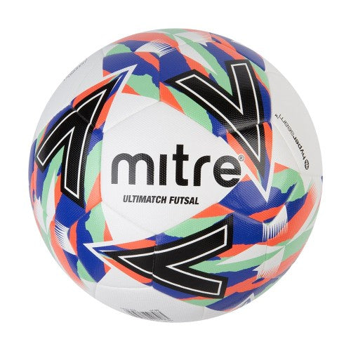 Mitre Ultimatch Futsal - Size 3 - White / Blue / Mint / Black