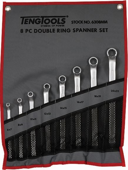 Teng- Double Off-Set Ring Spanner 8pc