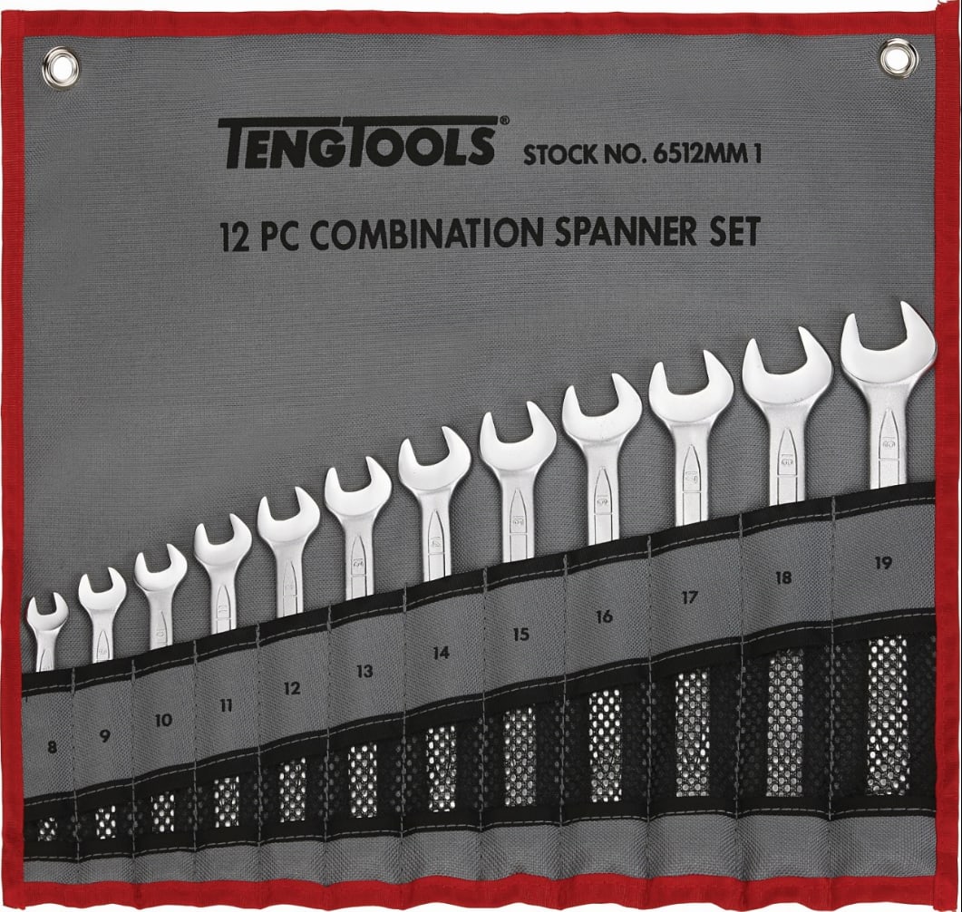 Teng- Combination ROE Matric Spanner 8-19mm 12pc