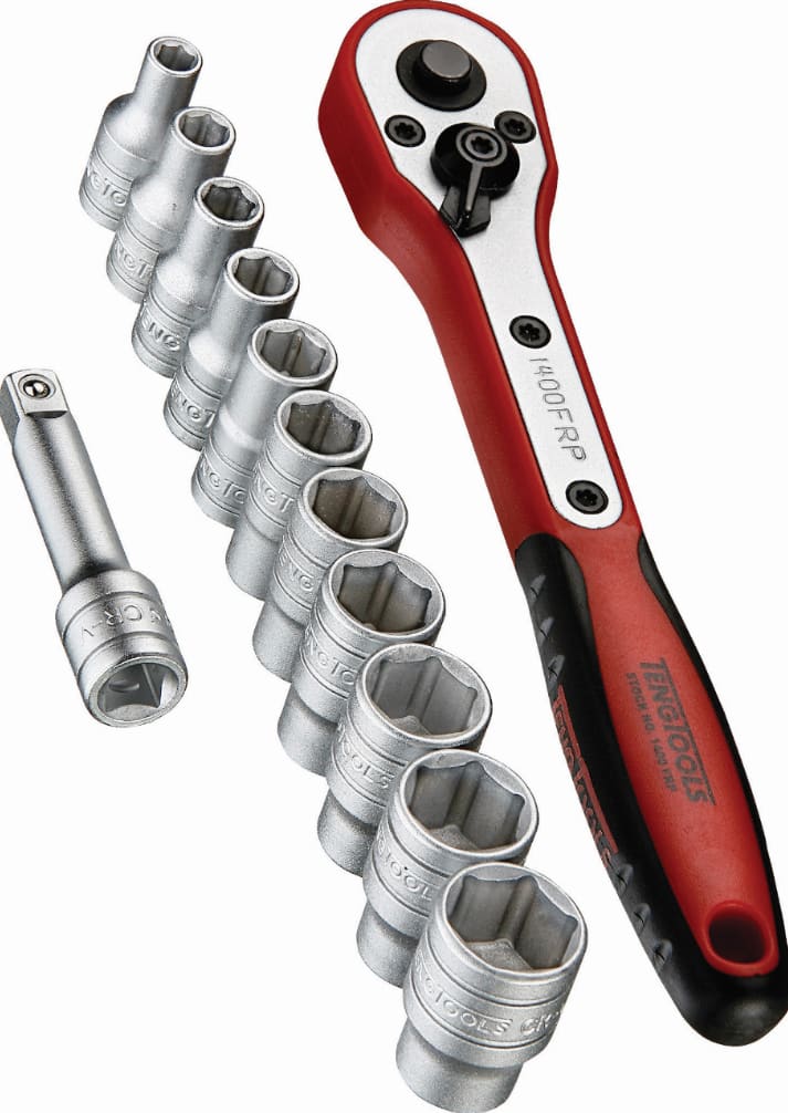 Teng 13pc 1/4in Dr. mm Socket Set w/Case 4-13mm