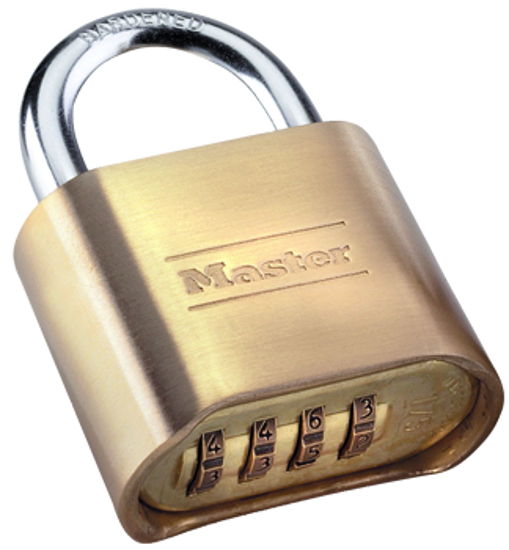 Masterlock Combination Brass Padlock-50mm (Each)