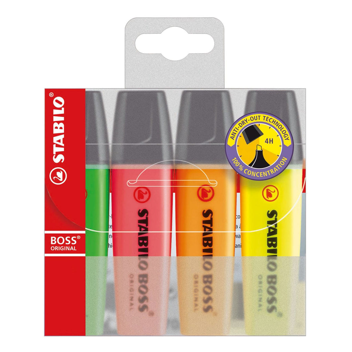 Stabilo Boss Highlighters Assorted Color (Pack of 4)