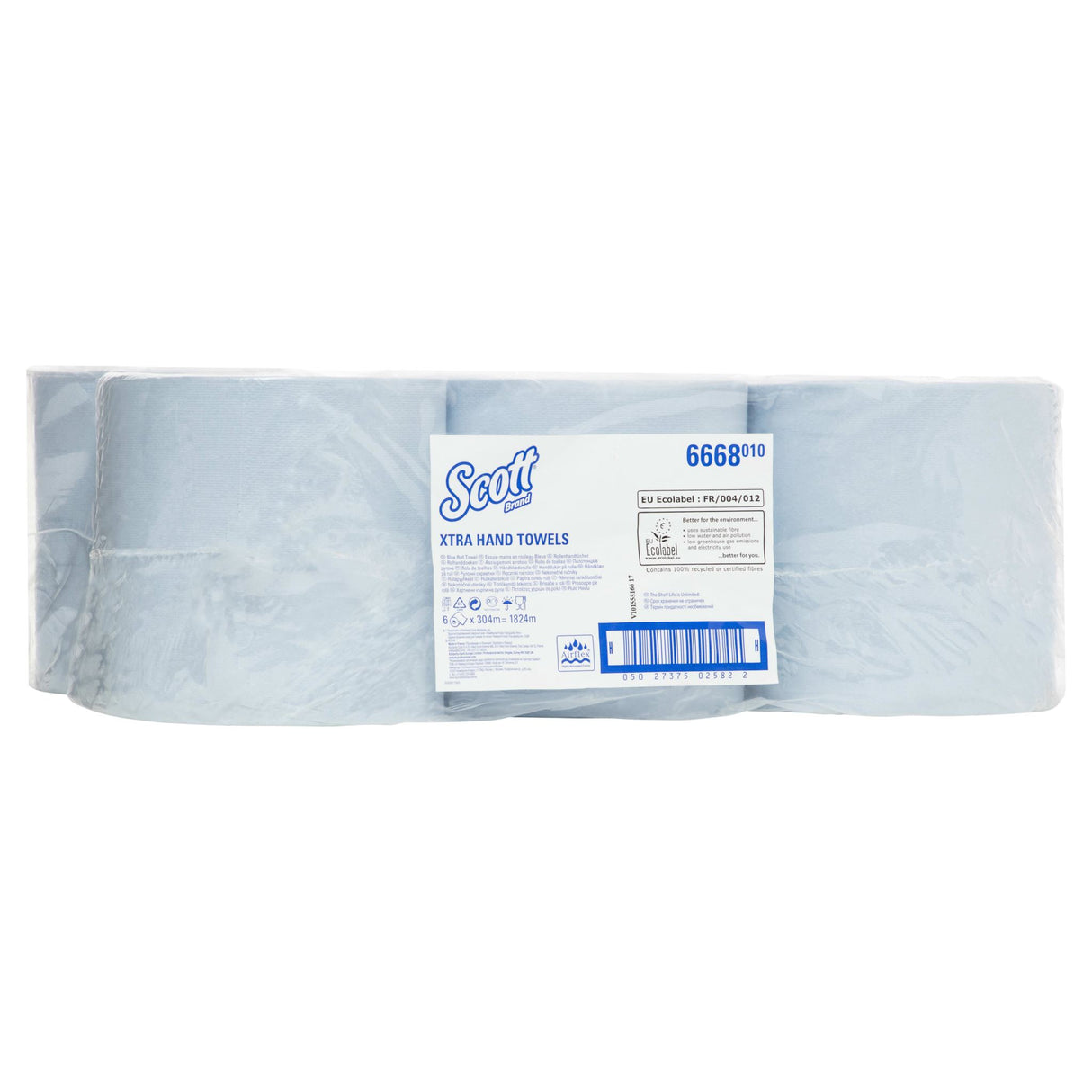 Scott 1ply Hard Roll Paper Towel Blue 305m per roll (Case of 6 Rolls)