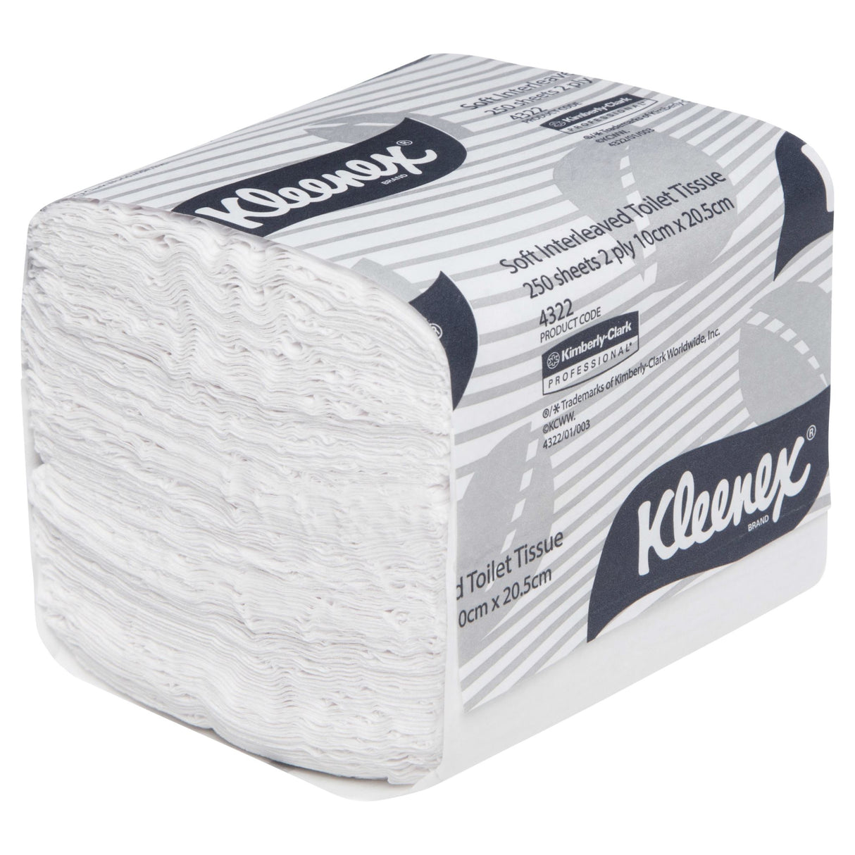 Soft 2 Ply Toilet Paper Interleave 250 Sheets (Carton of 36) - Kleenex