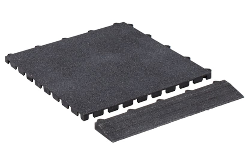 Multipro Grit Mat 500x500mm with anti-slip surface, ideal for high-traffic areas in manufacturing, made from recycled materials.
