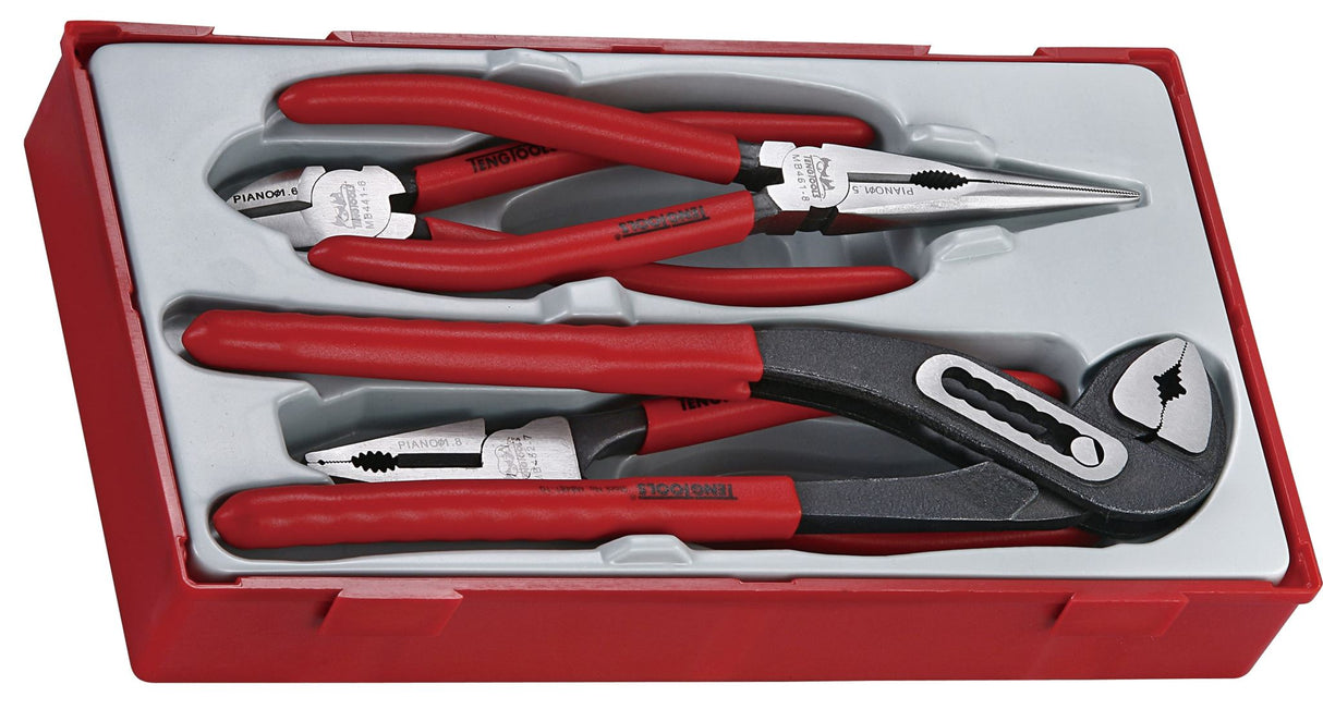 Teng 4pc MB Vinyl Grip Plier Set - TC-Tray