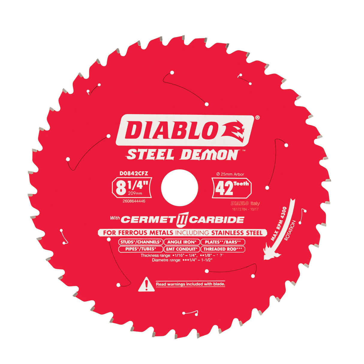 Diablo Steel Demon Circular Saw Blade 42T 209mm