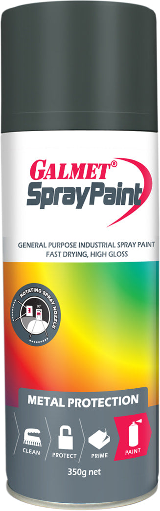 Spray Paint Black Flat 350gm - Galmet