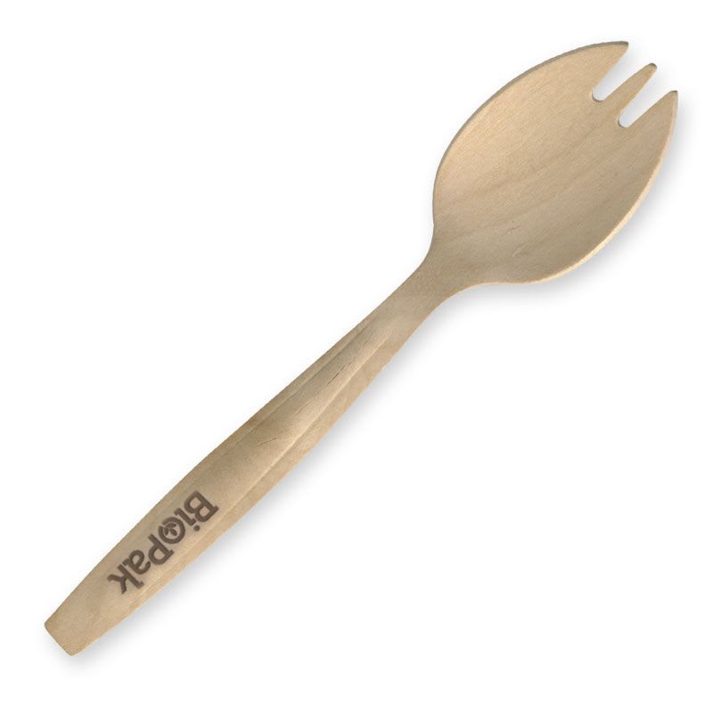 BioPak Wood Spork 16cm 1000 (Case)