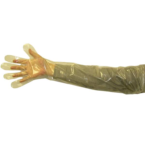 Veterinary PE Gloves 83cm (Pack of 100)