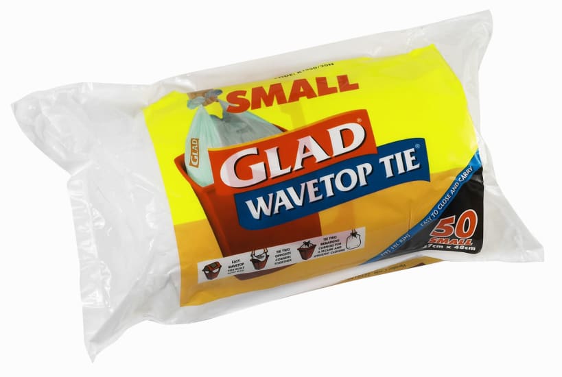 Glad Wavetop Tie Kitchen Liner Small-Pack of 50