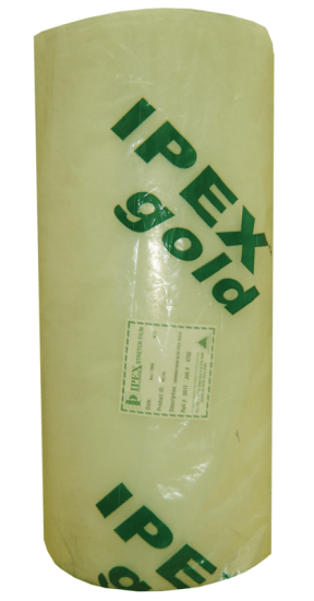 Clear Machine Stretch Film Blown 18mu Ipex Gold, 500mm x 2100m, ideal for secure wrapping and protection in shipping and storage.