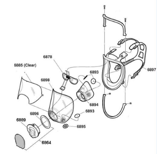 3M Lens Assembly 6898 (Each)
