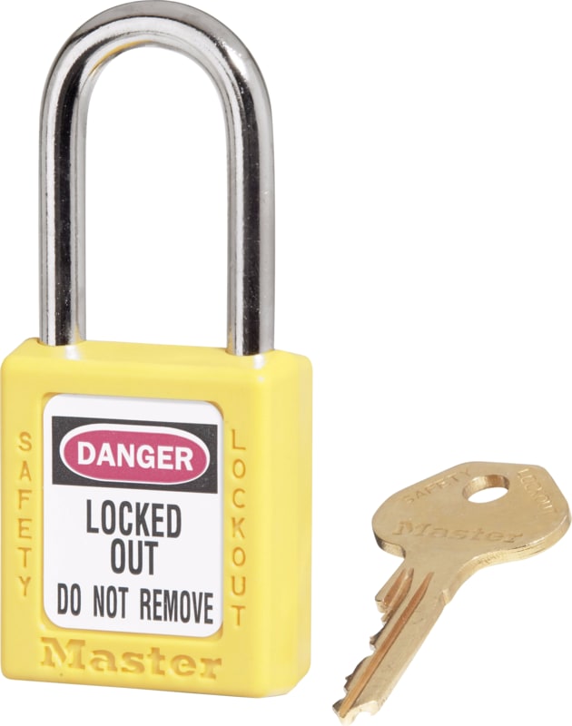 Master Lock 0410 Zenex Safety Lockout Padlock Yellow, Keyed Alike 38mm 20 (Pack)