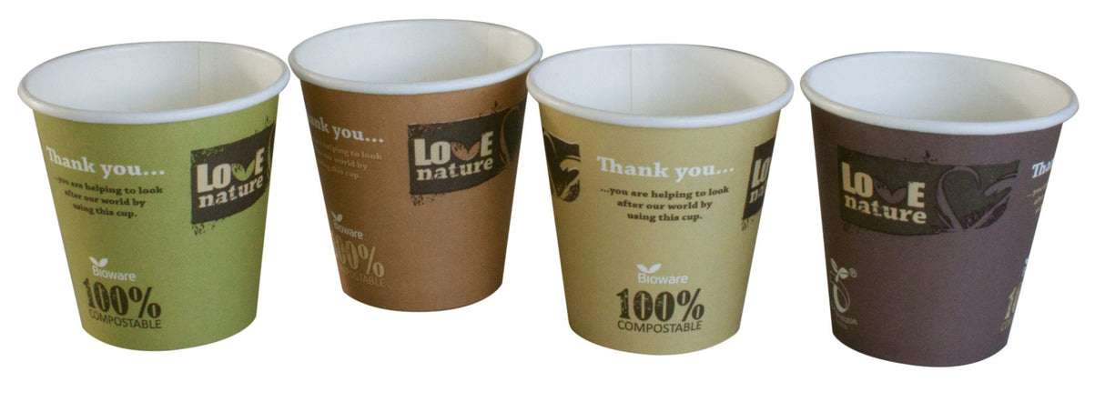 Paper Cups, Single Wall, Love Nature 6oz 50 (Pack)