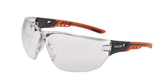 Bolle Ness+ Safety Glasses AS/AF, Clear Lens (Pair)