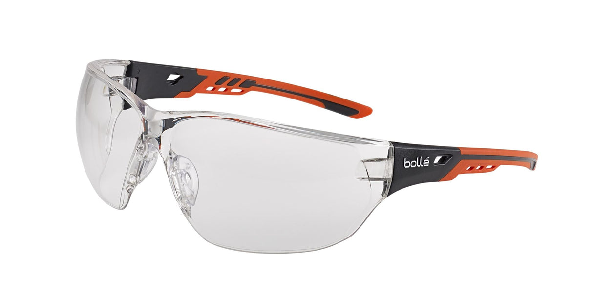 Bolle Ness+ Safety Glasses AS/AF, Clear Lens