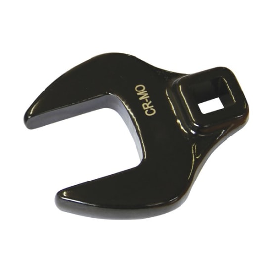Toledo 1/2" Crowfoot wrench 34mm with polished black finish, made of durable forged alloy steel for hard-to-reach tasks.