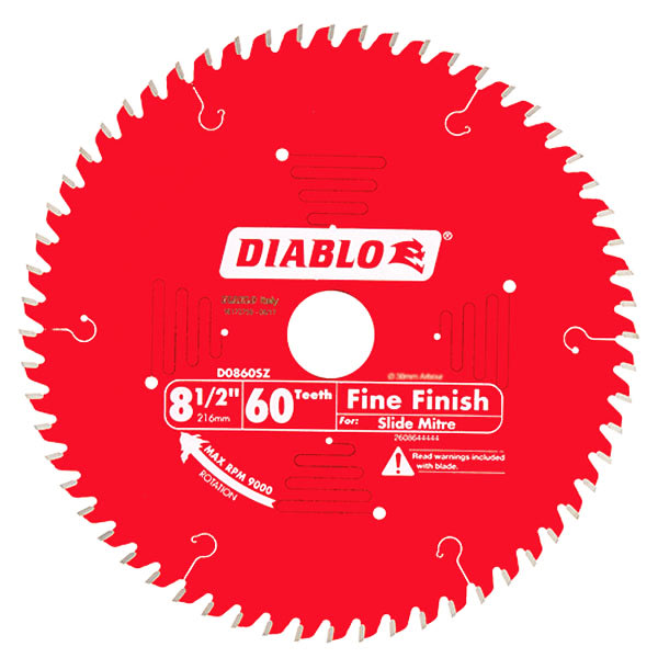 Diablo Saw Blade 60T Fine Finish 8.5"/216mm