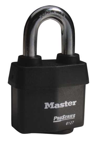 Masterlock Steel Padlock 67x11x35mm Keyed Alike-Body 64mm; Shackle 35mm-Each