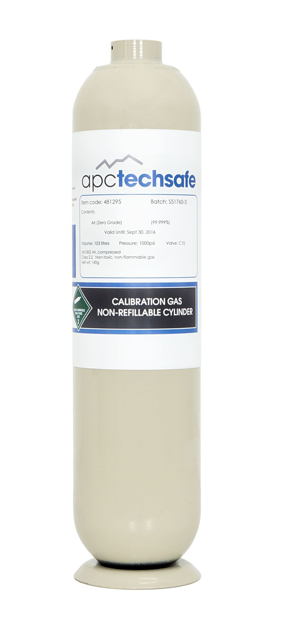 CAC Calibration & Bump Test Gas 103L CH4