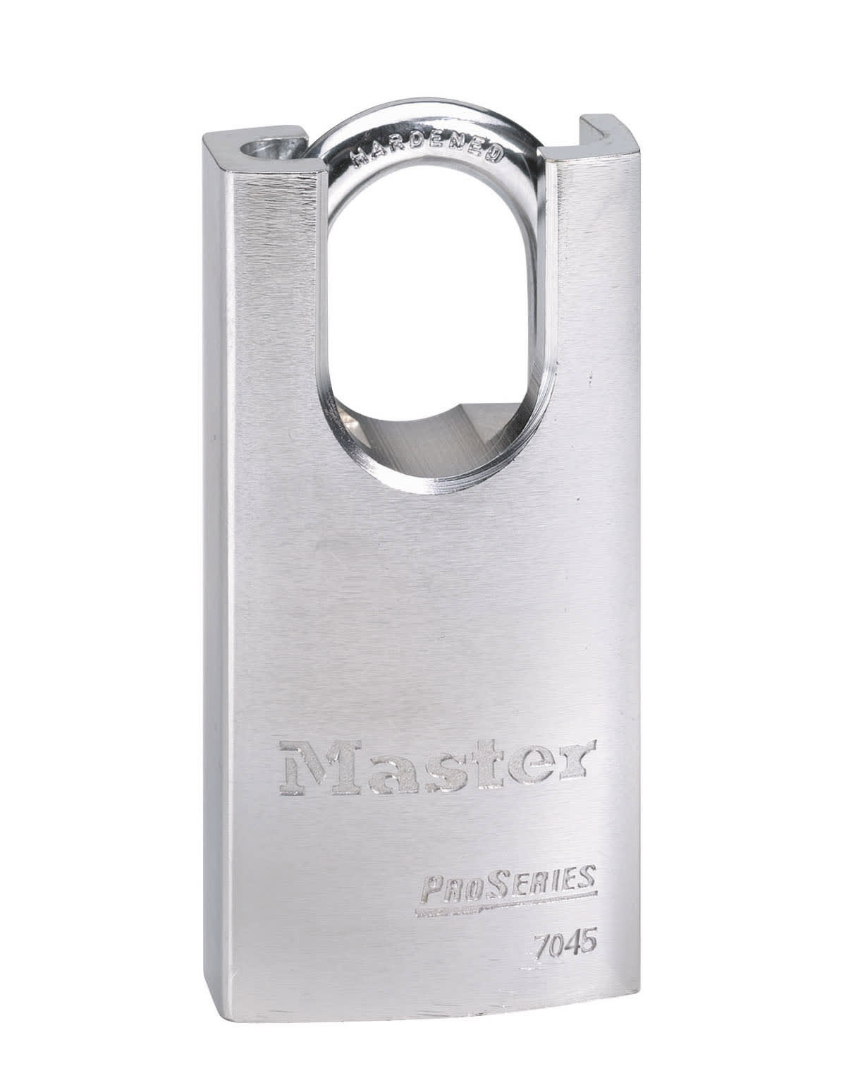 Master Lock 7045 Solid Steel Shrouded Padlock 44 x 8 x 30mm Keyed Different