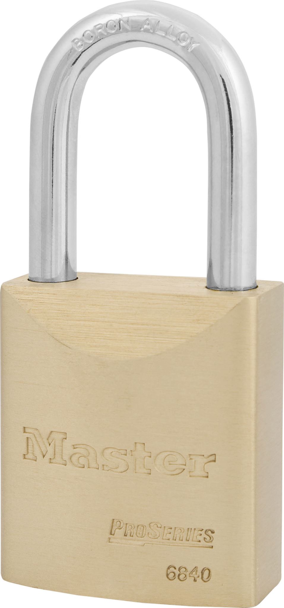Master Lock 6840 Solid Brass Boron Shackle Padlock 44 x 8 x 40mm Keyed Different