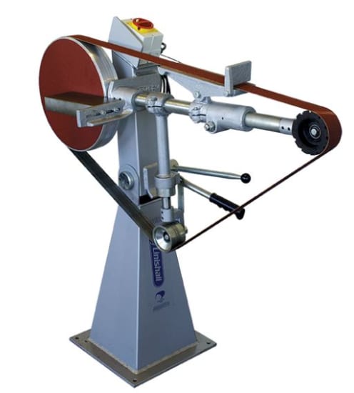 Linishall Wright Linishing Machine 038 with 50mm belt, 5280 SFPM speed, and versatile grinding capabilities for workshops.