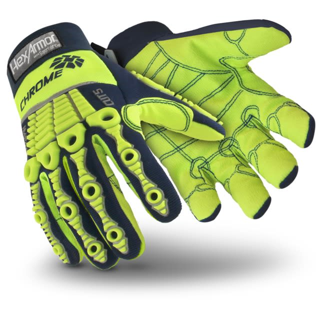 HexArmor+uvex Chrome Series 4027 Gloves 7 - 12 (Pair) - Standard (Size: 10)