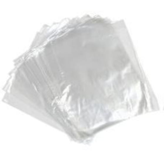 Clear cellophane pie bags, 145 x 185mm, bulk box of 1000, ideal for showcasing baked goods with a professional finish.