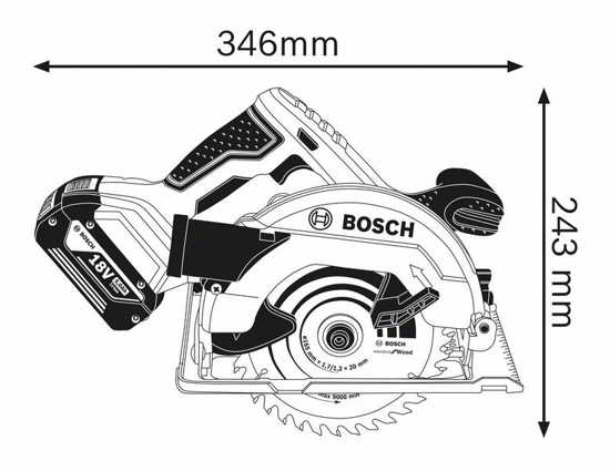 Bosch 18V Circular Saw GKS 18V-57 G BB (Each)