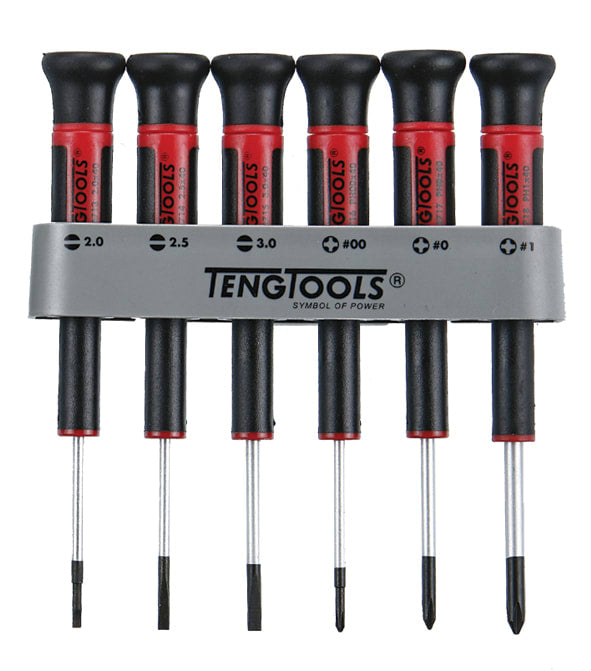 Teng 6 Piece Mini Screwdriver Set w/ Holder