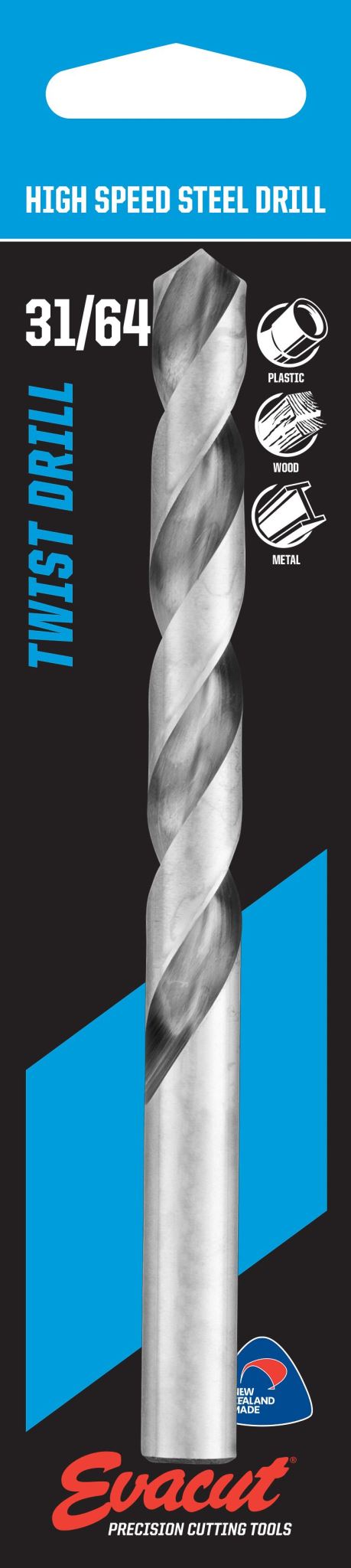 Evacut Jobber Drill 31/64"