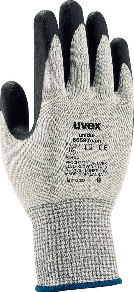 Uvex Unidur-6659 Foam Gloves 7 - 11 (Pair) - Standard - 11
