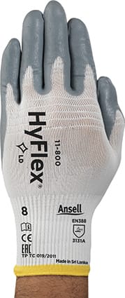 Ansell Hyflex 11-800 White Gloves 6-11 (Pair) - Standard - 08