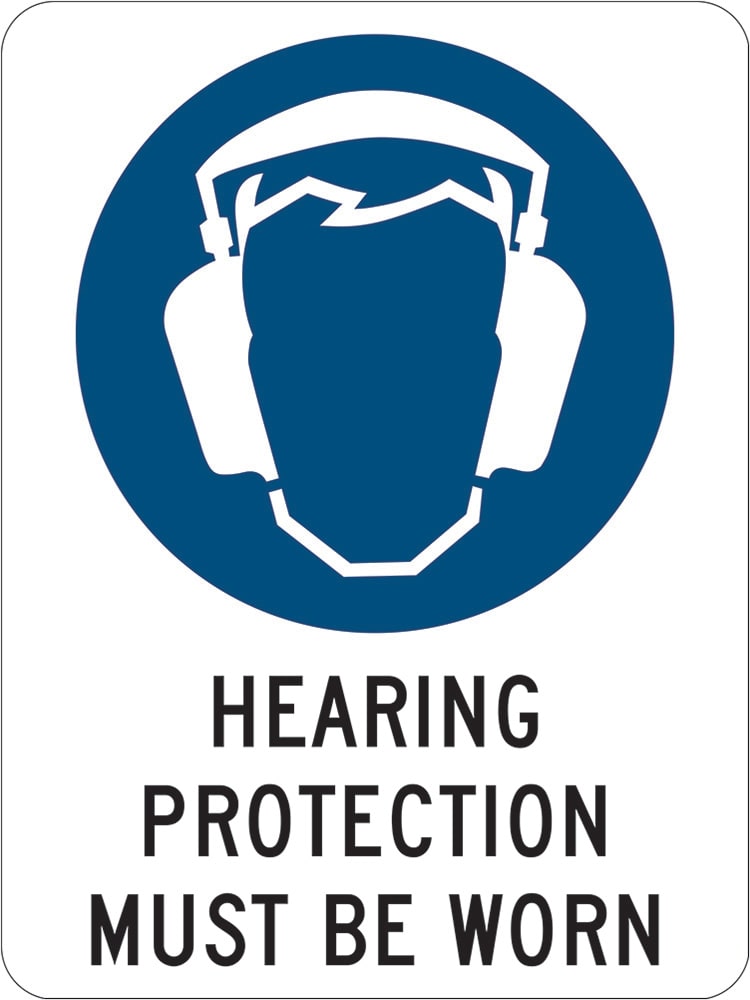 Mandatory Sign | Hearing Protection W225mm x H300mm (Single Sided) - Standard