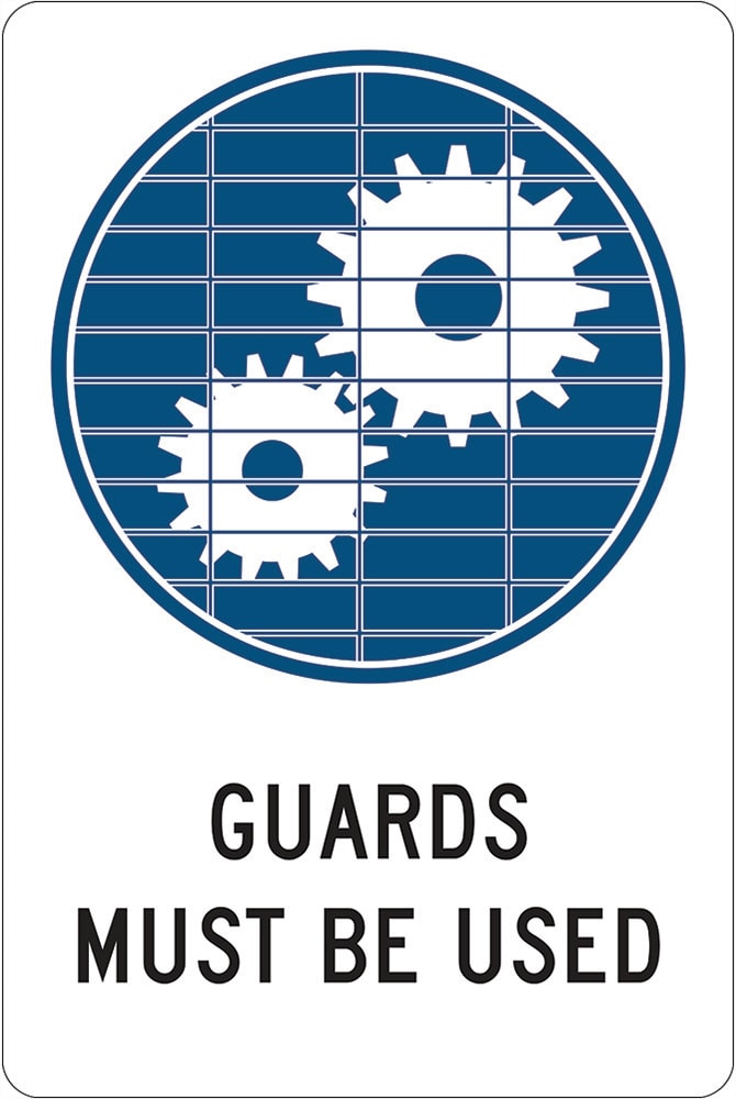 Mandatory Sign | Guards Must Be Used W300mm x H450mm (Single Sided) - Standard