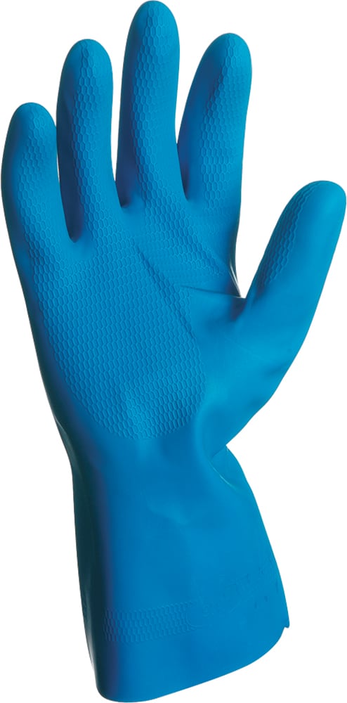 Prosafe Rubber Gloves Silver Lined Blue 6.5-10.5 (Pair) - Blue - 06X