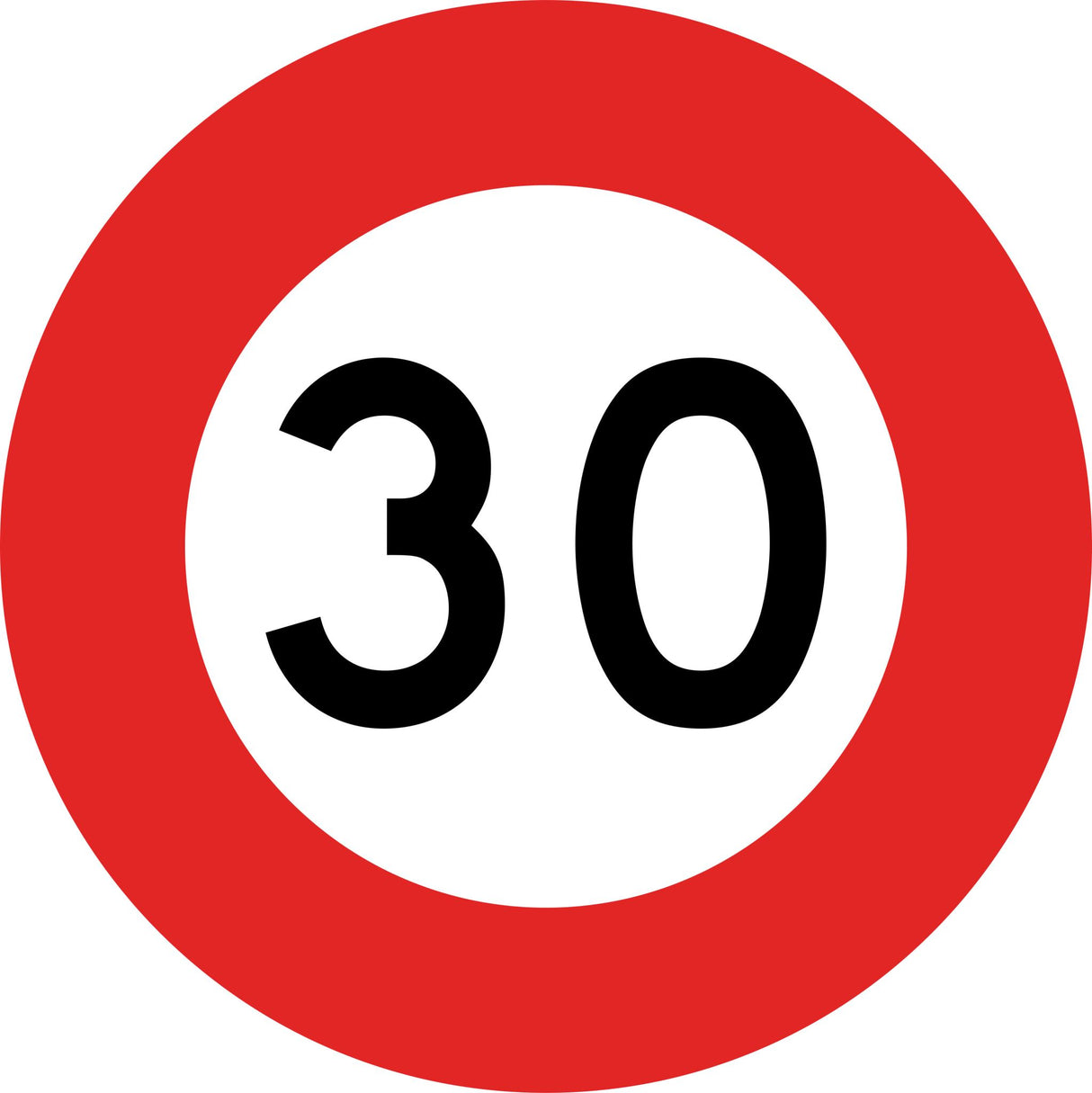 Speed Limit Sign | 30 Standard Diameter 600mm (Single Sided) - Standard