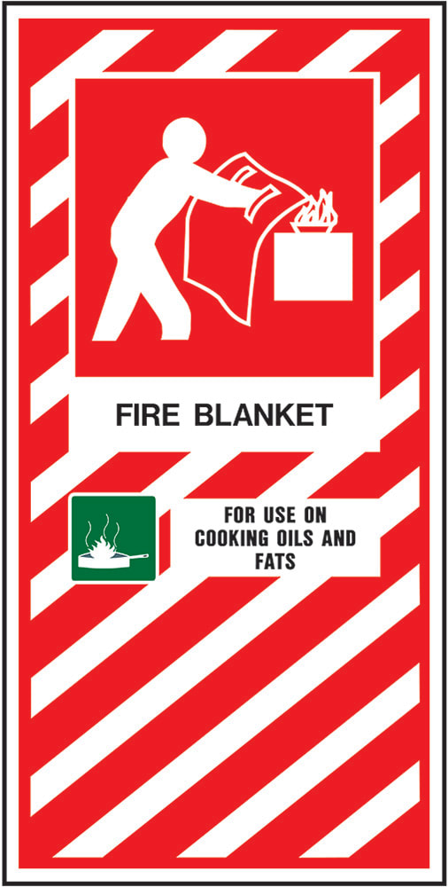 Fire Sign | Fire Blanket, Large W300mm x H600mm (Single Sided) - Standard