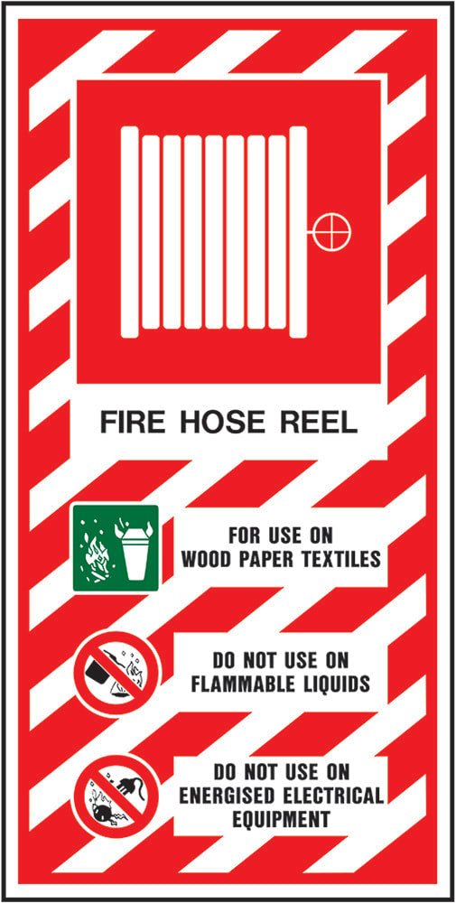 Fire Sign | Fire Hose Reel, Large W300mm x H600mm (Single Sided) - Standard