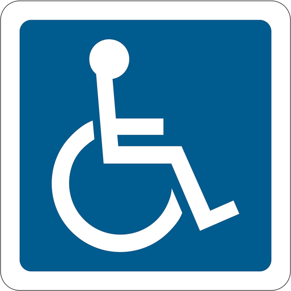 General Info Sign | Wheelchair W150mm x H150mm (Single Sided) - Standard