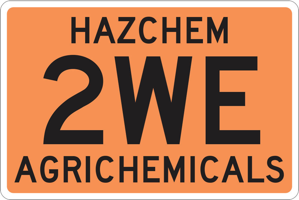 Hazardous Substances Sign | Hazchem Agrichemicals W450mm x H300mm (Single Sided)