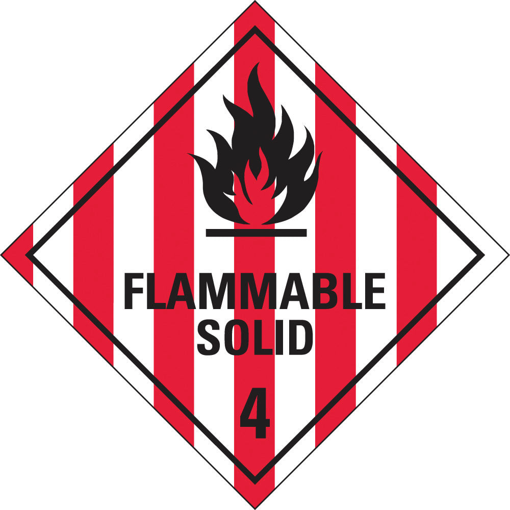 Dangerous Goods Sign | Flammable Solid 4 W400mm x H400mm (Single Sided)