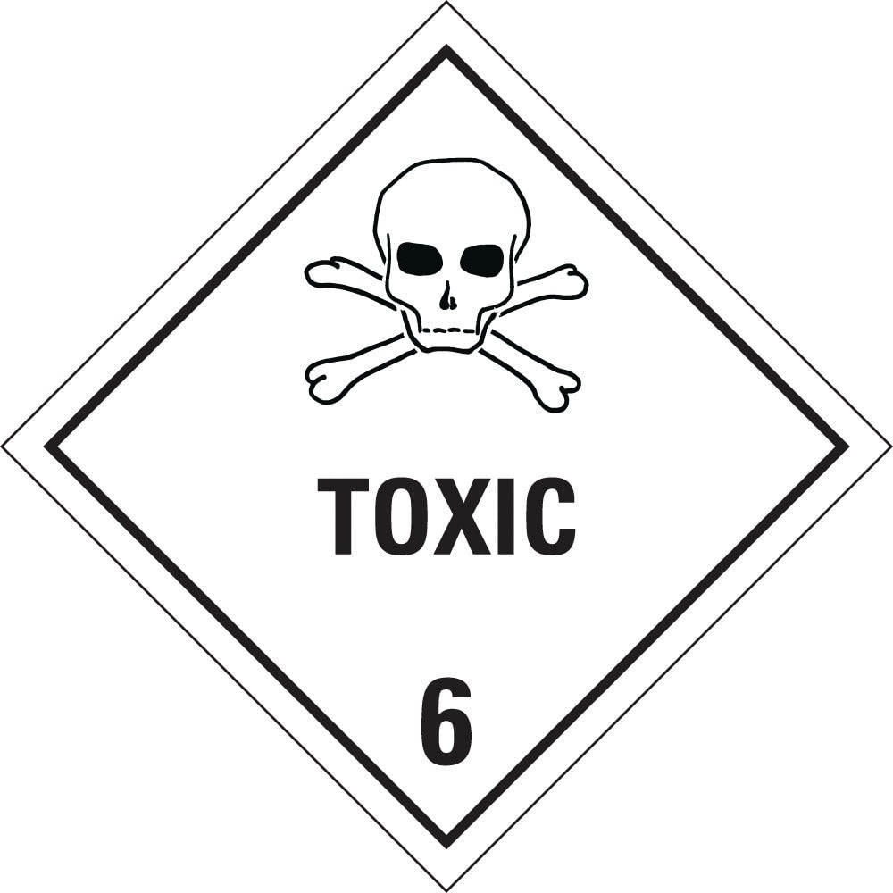Hazardous Substances Sign | Toxic 6 W250mm x H250mm (Single Sided)