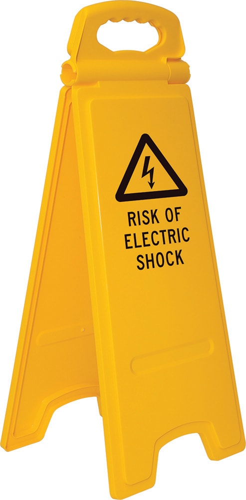 Floor Stand Sign, Prem | Risk Of Electric Shock H670mm