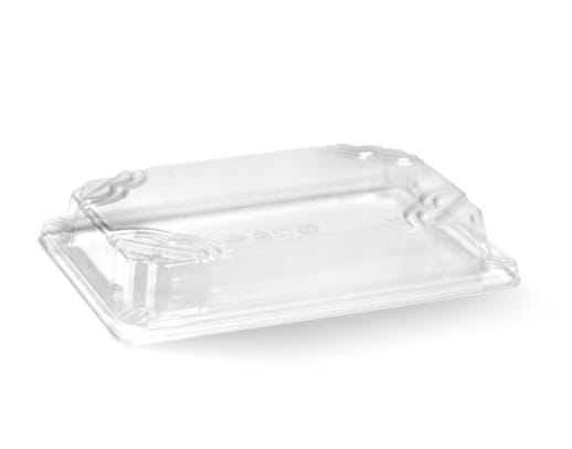 BioPak Clear Plastic Sushi Tray Lid Medium 600 (Case)