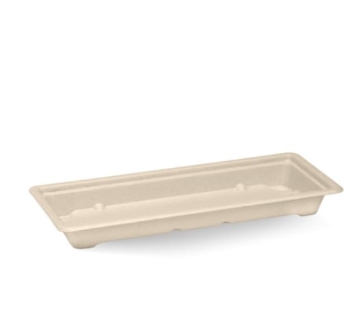BioPak Natural Plant Fibre Sushi Tray Long 600 (Case)